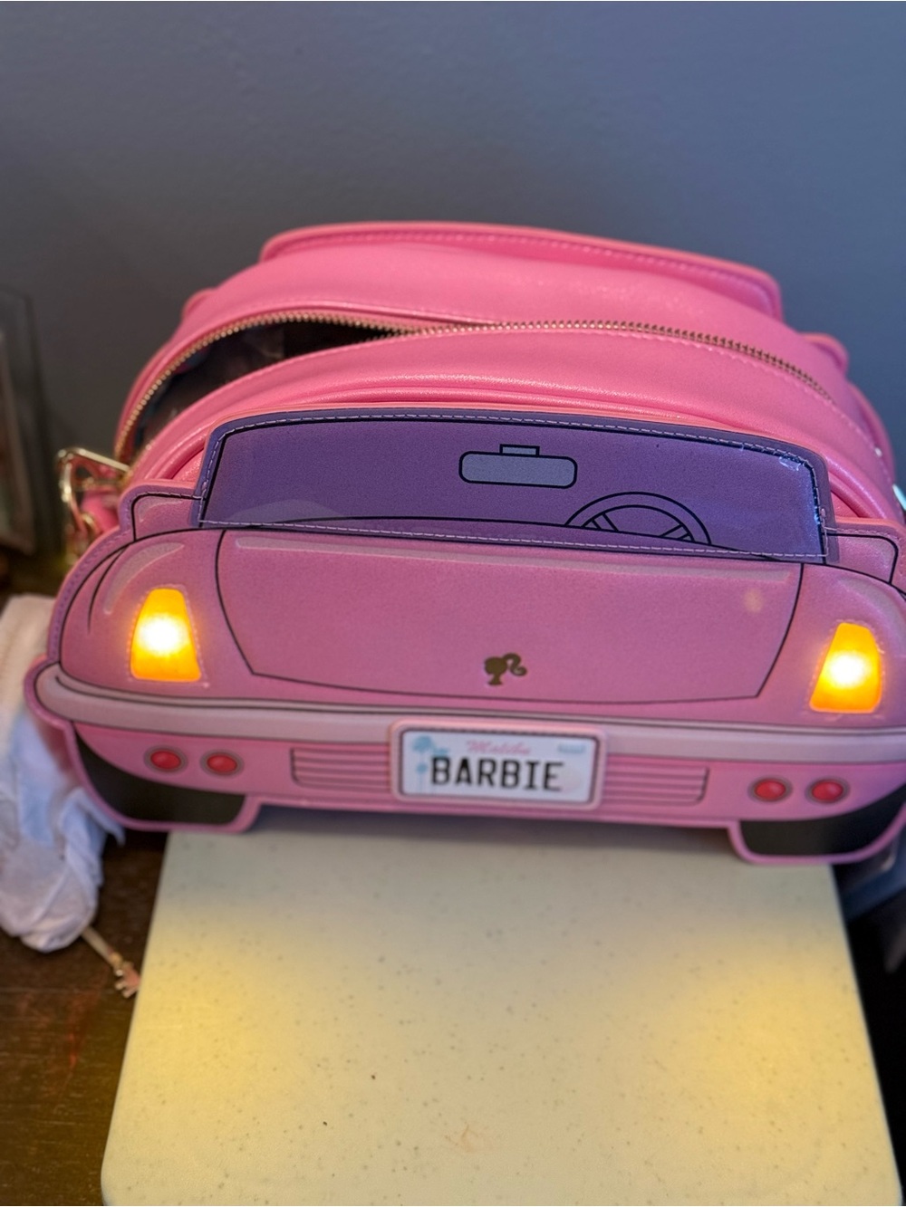 Barbie Pink Convertible Car loungefly Crossbody Bag - Picture 3 of 8